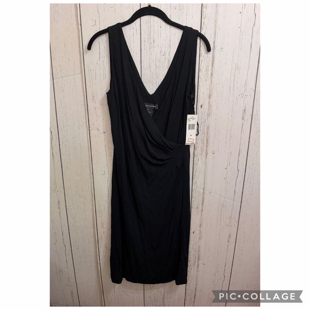 NWT Jones New York Black Sleeveless Elegant Black Backless Dress Size Medium